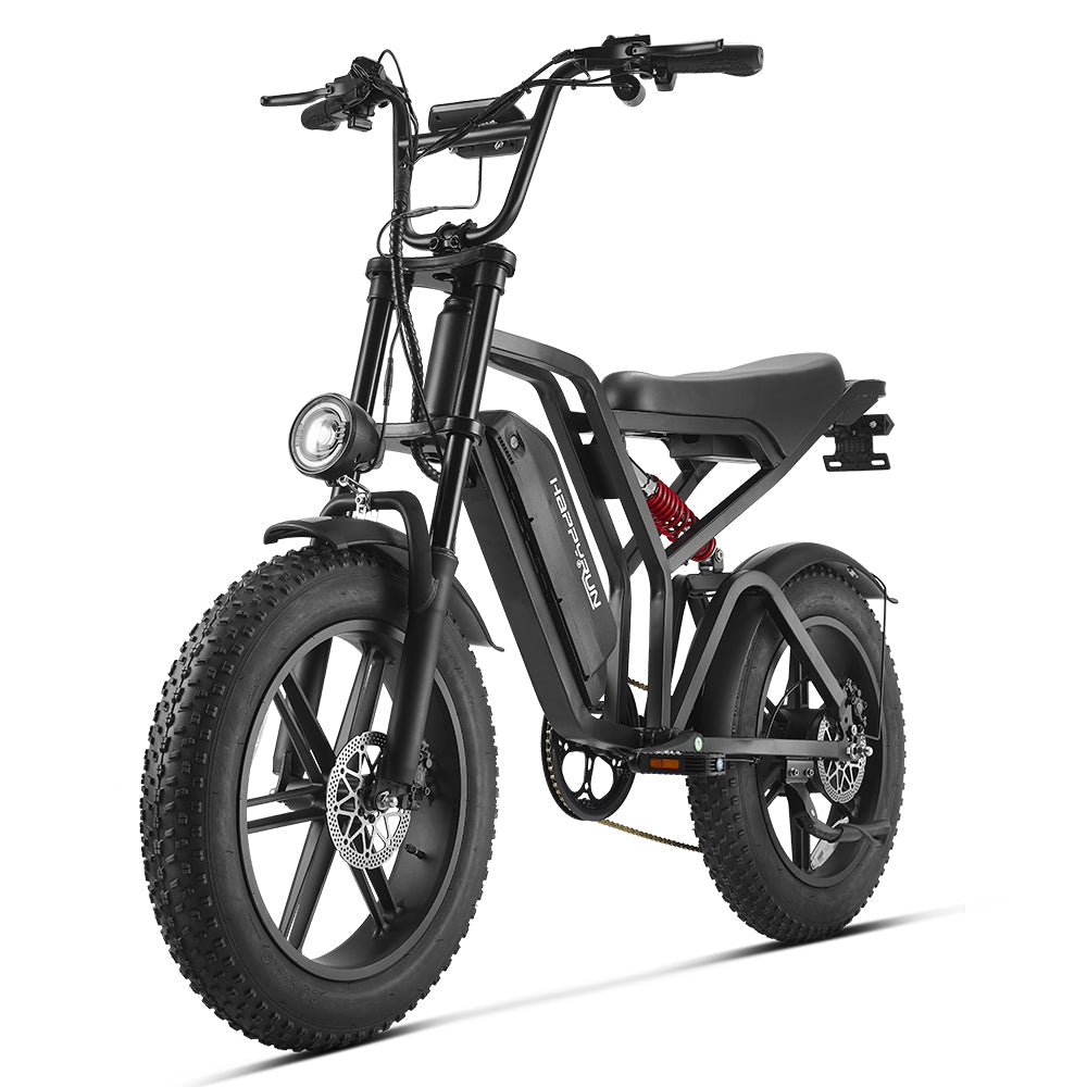 دراجة كهربائية للطرق الوعرة HAPPYRUN G60C بإطارات عريضة 20 بوصة